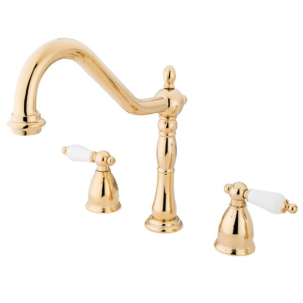 Widespread Kitchen Faucet, Polished Brass